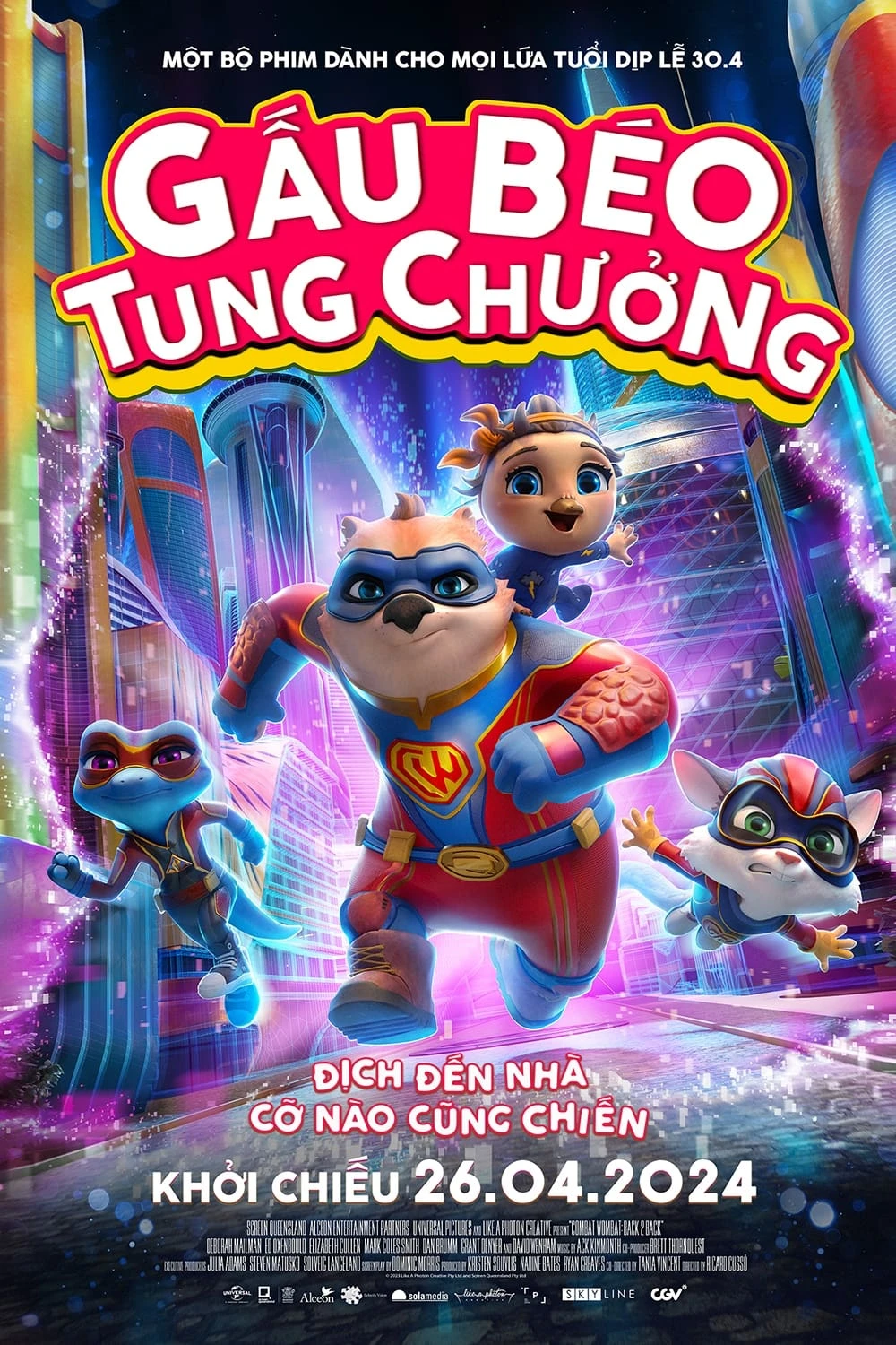 Phim Gấu Béo Tung Chưởng - Combat Wombat: Back 2 Back (2024)